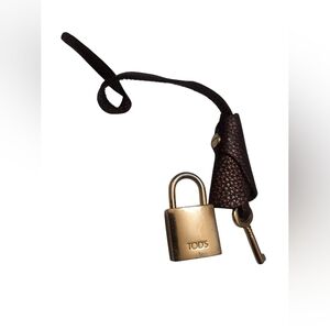 Authentic Tods Lock & Key Pendant Bag Charm Set